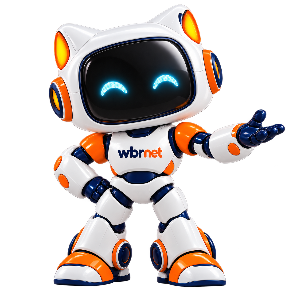 Mascote WBRNET na seção de conteúdos e serviços adicionais